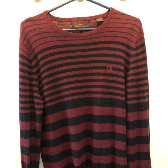 Maroon / Black Ben Sherman Sweater - Picture 3 of 5